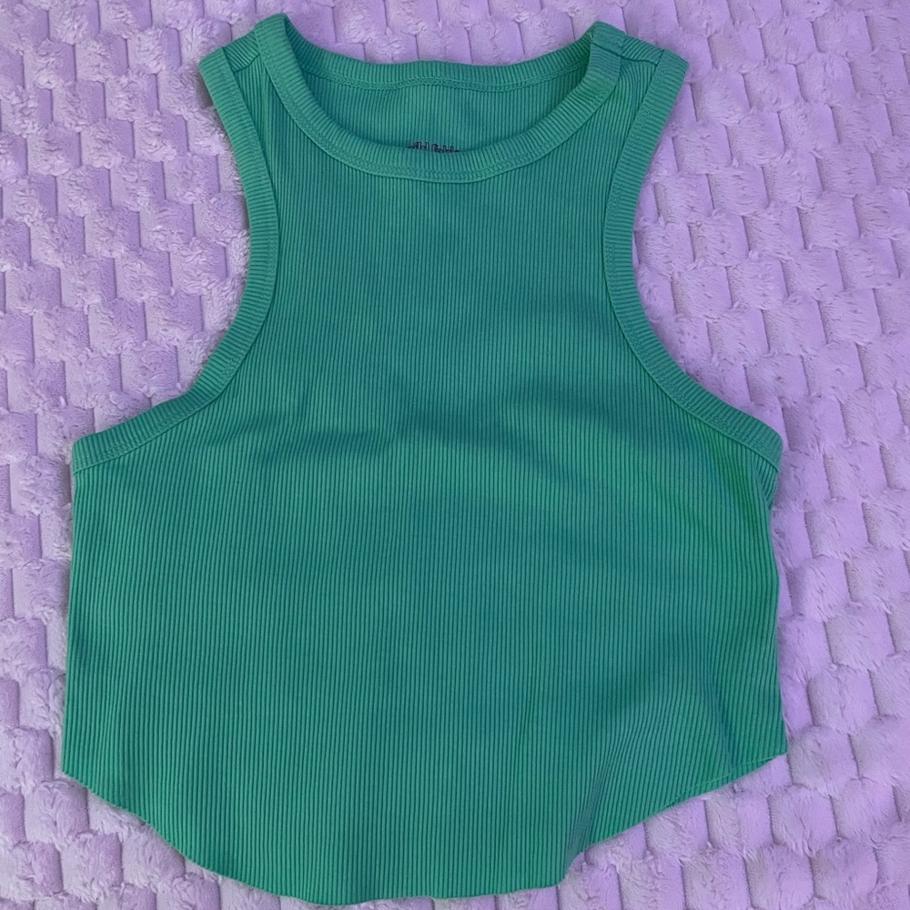 Wild Fable Green Sleeveless Crop Tank Top